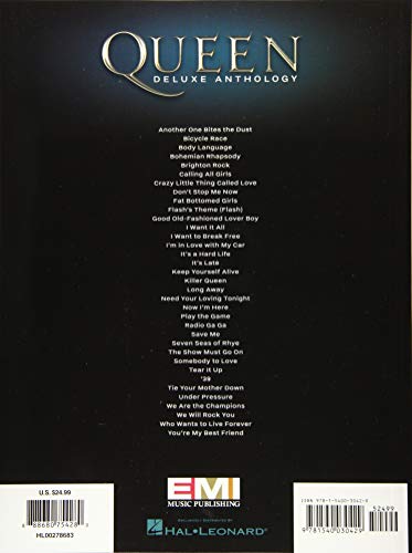 Queen - deluxe anthology updated edition - piano, vocal and guitar