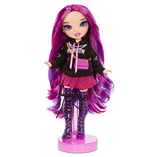 RAINBOW HIGH Moda emi Vanda-Juguete Coleccionable para niños-con 2 Prendas Mix & Match y Accesorios para muñecas-Gran Regalo-Edad: 6-12 años-Orquídea (Morado Oscuro), Color (575788C3)