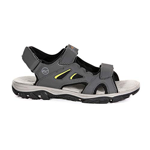 Regatta Holcombe Vent, Sandalias con Punta Abierta para Hombre, (Briar/Limepu 824), 47 EU