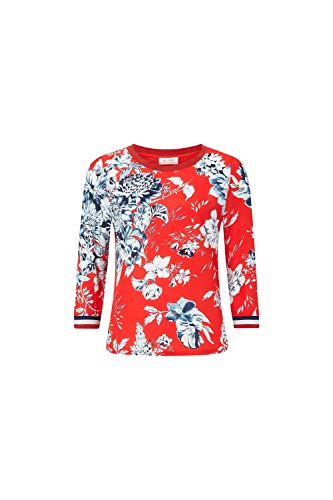 Rich & Royal - Camiseta de manga larga estampada rojo M