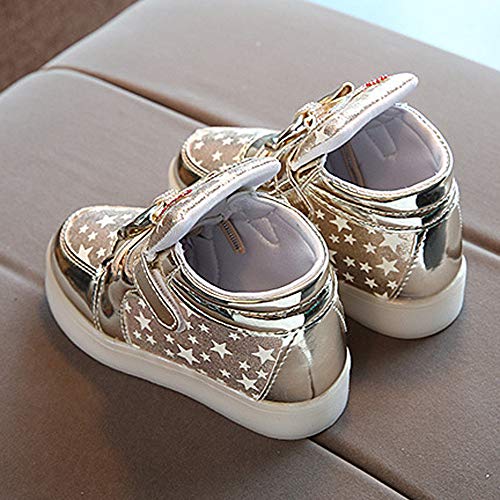 Riou Zapatillas Deportivas para Niñas LED Zapatos de Princesa Botas Dibujos Animados Antideslizante Zapatos Casuales Fondo Suave Ligeros Sandalias de Vestir Zapatillas Sneakers