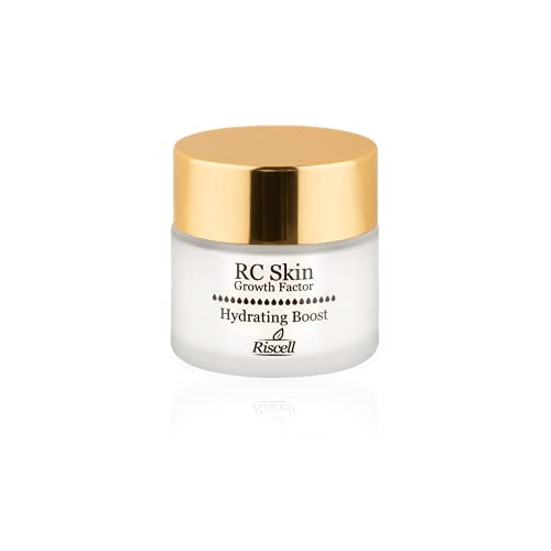 Riscell - Rc Skin Growth Factor Hydrating Boost Crema Hidratante Con Factor De Crecimiento Y Ácido Hialurónico Efecto Antienvejecimiento, Regenerador Y Antiarrugas, Aloe Vera, 50 Mililitro