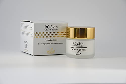 Riscell - Rc Skin Growth Factor Hydrating Boost Crema Hidratante Con Factor De Crecimiento Y Ácido Hialurónico Efecto Antienvejecimiento, Regenerador Y Antiarrugas, Aloe Vera, 50 Mililitro