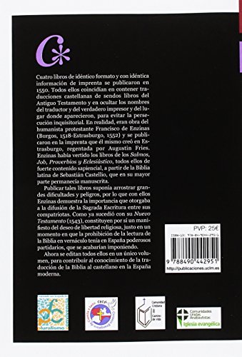 SABIDURÍA DE LO ALTO CUATRO TRADUCCIONES BÍBLICAS DEL SIGLO XVI: 022 (EDICIONES CRÍTICAS)