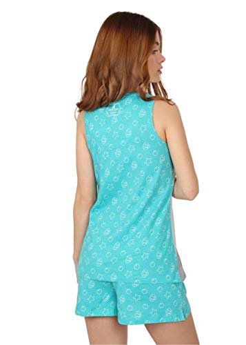 Santoro Pijama Tirantes So Nice To Sea You para Mujer, Color Oceano, Talla M
