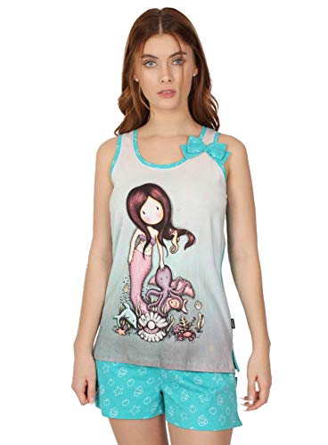 Santoro Pijama Tirantes So Nice To Sea You para Mujer, Color Oceano, Talla M
