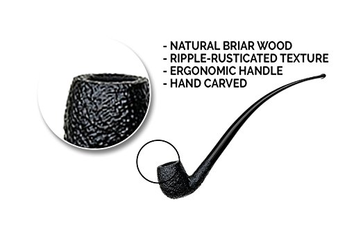 Savinelli Churchwarden Rustic 601 Tobacco Pipe by Savinelli