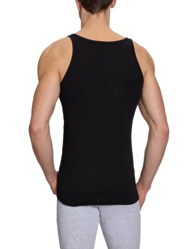 Schiesser - Camiseta interior para hombre, talla S, color negro 000