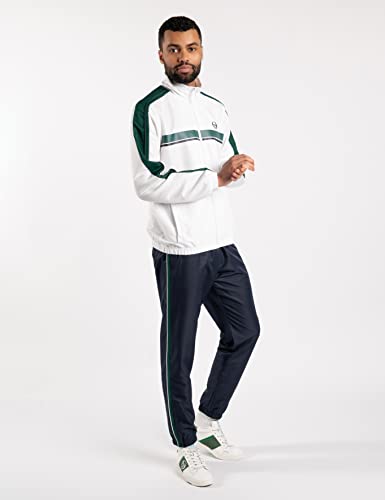 Sergio Tacchini Chándal Agave Tracksuit con bolsillos con cremallera para hombre, Navy/Botanical (272), XL