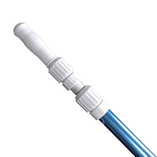 Set de limpieza de piscina, 2 hojas de esquí, 1 escobillero telescópico para piscina, limpiador de hojas (sin bolsa de malla), 2,54 x 2,54 cm (largo x ancho)