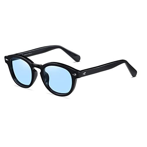 SHEEN KELLY Vintage verano Redondo Gafas de sol Mujeres nerd colorido Gafas Ver a través Gafas De Sol Johnny Depp