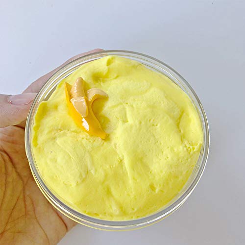 SIMUER Arcilla de Frutas, Mantequilla de plátano Amarilla, Mantequilla esponjosa, Masilla de Limo, Alivio del estrés, Juguete de Lodo DIY, 7 oz, 200 ml