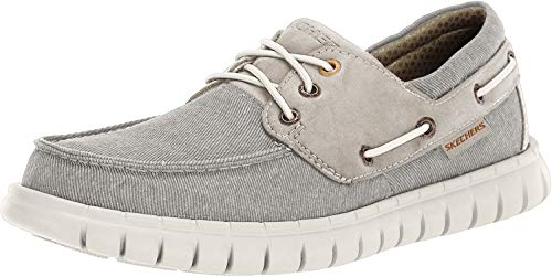 Skechers Mens Moreway Barco Slip On Canvas Boat Shoes