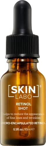 SkinLabo - Shot concentrado de Retinol. TRATAMIENTO DE CHOQUE. Sérum facial antiarrugas y antienvejecimiento con una alta concentración de retinol. 15 ml.