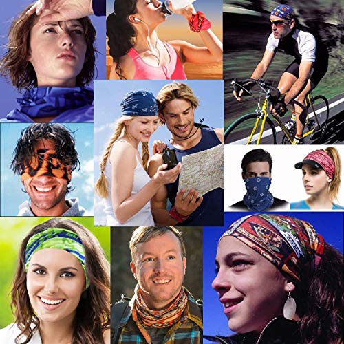 SLOSH 8 Bandana Cintas Pelo Deporte Hombre Mujer Ciclismo Yoga Elastica Pañuelos Cabeza Turbante Lazo Tenis UV Moto Playa
