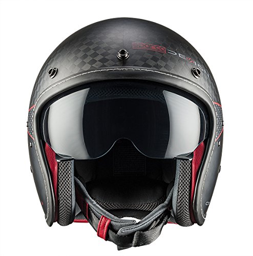 Sparco 0033413LNRRS Casco Cafe Racer, Carbon, L