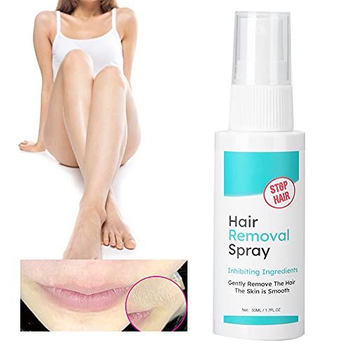 Spray depilatorio, inhibidor de pelo, spray para detener el crecimiento del cabello, inhibidor del crecimiento del cabello, depilatorios corporales, permanente indoloro para hombres, mujeres, piernas
