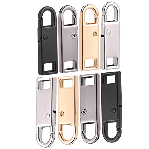 Srup 8 Piezas Cremallera Deslizante Pull Tab, Zipp Puller Reparación, Zip Fixer, Repuesto Deslizador Fijador de Cremallera de Reparación, para Ropa Chaquetas Bolsillos Tienda Equipaje Maleta Mochila