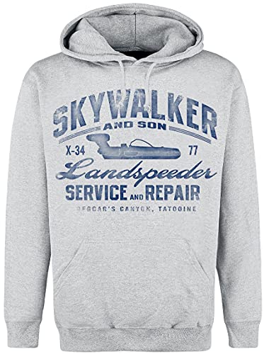 Star Wars Landspeeder Repair - Vintage Hombre Sudadera con Capucha Gris/Melé M