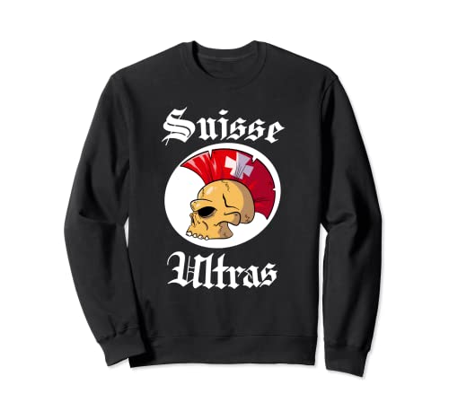 Suisse Ultras Mohawk Skull Swiss Sport Supporter Switzerland Sudadera
