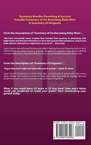 Summary Bundle: Parenting & Success: Includes Summary of On Becoming Baby Wise & Summary of Originals