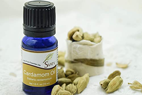 SVATV Cardamom - Aceite esencial de grado terapéutico, aceites de aromaterapia, aceite de fragancia para difusor de yoga y masajes propios, cuidado personal 10 ml