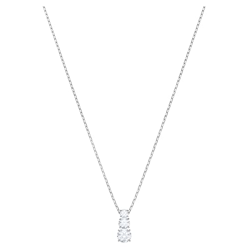 Swarovski Attract Trilogy Colgante, Redondo, Blanco, Baño de rodio