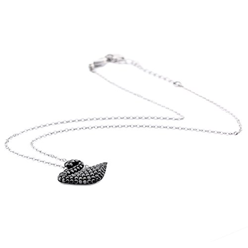 Swarovski Iconic Swan Colgante, Cisne, Negro, Baño de rodio