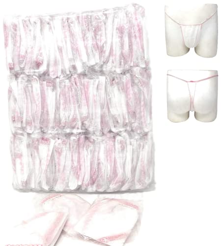 Tanga Mujer Desechable en TNT, Taparrabo desechable, Tanga Bragas, Spa, Centro de bienestar, Cosmética, Blanco, Cantidad 100.