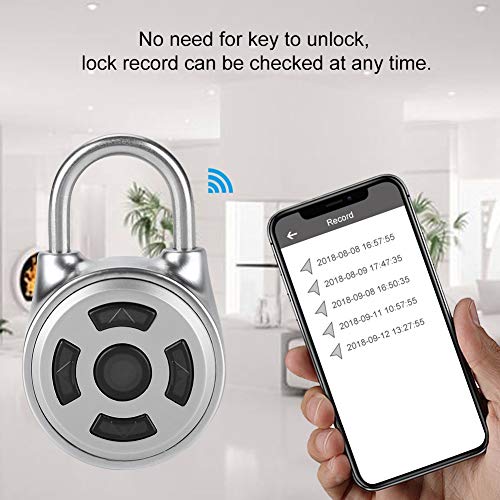 Tangxi Candado Bluetooth, Candado Inteligente Candado Sin Llave,Núcleo de Bloqueo de Chip,Bloqueo de Bluetooth,App Control para Puerta,Mochila,Gimnasio,Maleta,Oficina,para Android/iOS Smart Lock
