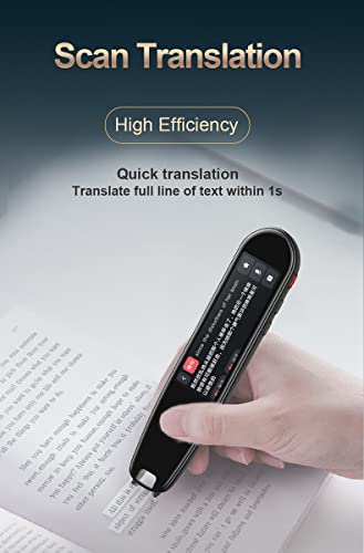 TCCOC Traductor de Lenguaje Escanear Bolígrafo Diccionario Pluma de Lectura de Traducción Admite WiFi Sin Conexión 111 Idiomas Bolígrafo Traduce de Voz Conveniente para La Oficina de La Escuela