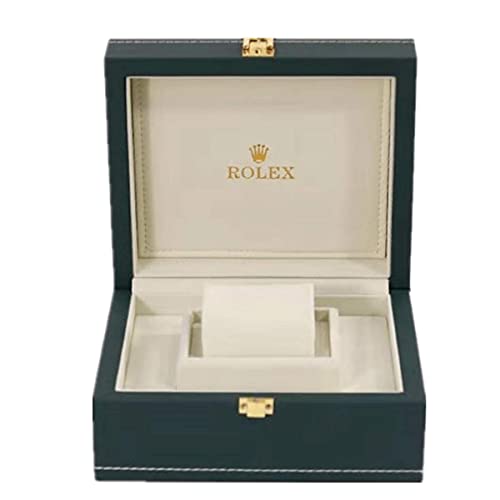 TENGGO Caja de Cuero Verde de PU Reloj de Empaquetado Caja de Reloj Caja de Presentación de Reloj para Rolex Cosmograph Daytona (No es Original)