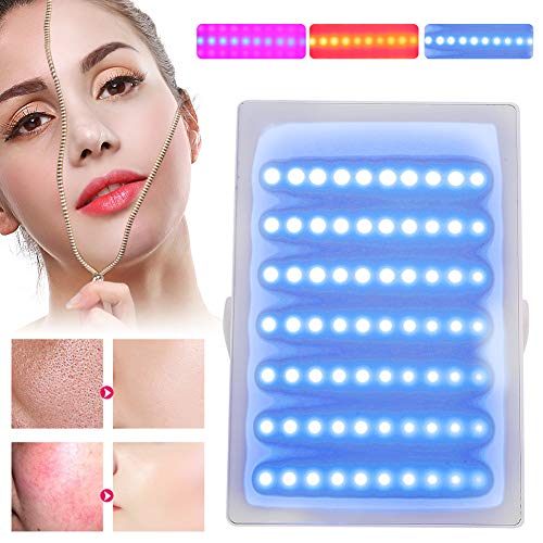 Terapia de luz LED, Luz de terapia de fotones faciales, solarium para la cara y la parte superior del cuerpo, Rejuvenecimiento de la piel Dispositivo de máquina de cuidado facial con control remoto qu