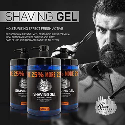 The Shave Factory Gel de Afeitado Hidratante y Refrescante 1250 ml