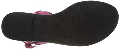 Tommy Hilfiger Color Block Basic Thong Sandal, Sandalias Punta Cerrada Mujer, Rojo (Blush Red Xif), 38 EU