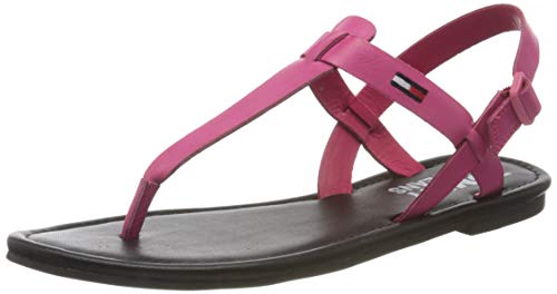 Tommy Hilfiger Color Block Basic Thong Sandal, Sandalias Punta Cerrada Mujer, Rojo (Blush Red Xif), 38 EU