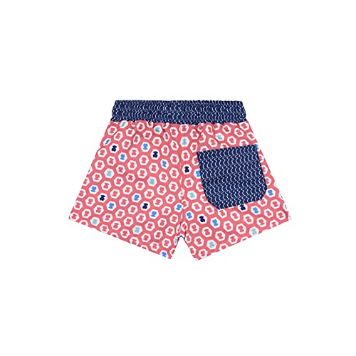TOUS BABY - Bañador bóxer de Niño, con Estampado Exagon. (Coral, 12-18 Meses)