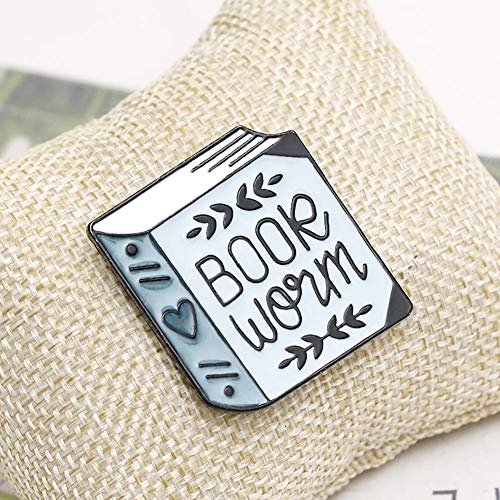 U-K Mujeres Inglés Carta Libro Gusano Insignia Broche Pin Ropa Joyería Decoración SuperiorAgradable