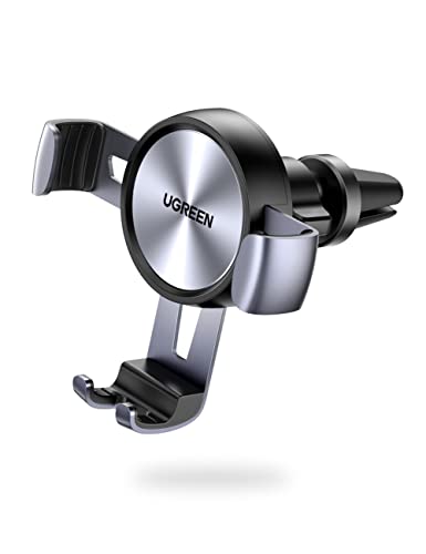 UGREEN Soporte Móvil Coche Rejilla, Soporte Telefono Movil Coche Gravedad Sujeta Movil Coche Car Holder Compatible con iPhone 13 12 Pro MAX ,Redmi Note 10 Pro/Note 9 Pro,Galaxy S21/S20 Ultra/ Note 20