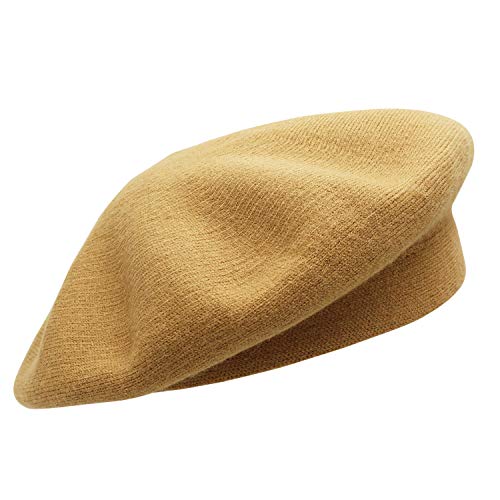 Umeepar Gorro de cachemira para mujer camel Talla única