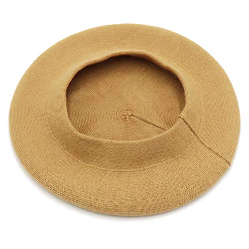 Umeepar Gorro de cachemira para mujer camel Talla única
