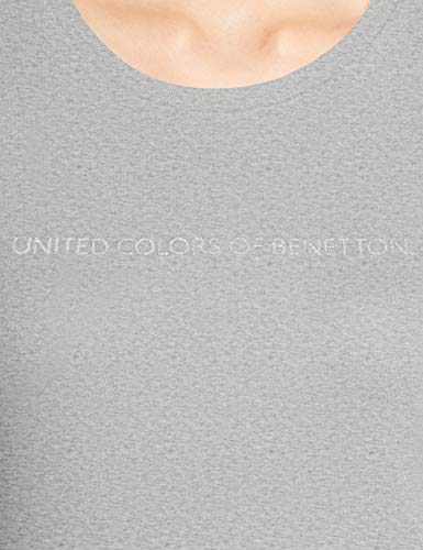 United Colors of Benetton T-Shirt Camiseta de Tirantes, Gris (Grigio Melange 501), Large para Mujer