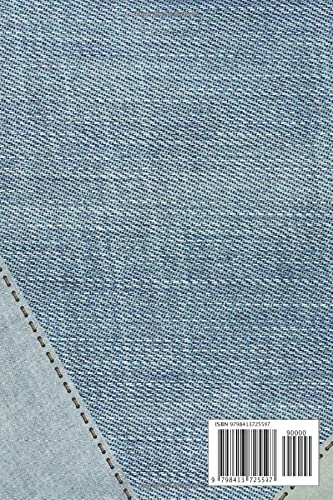 Valentine day Denim gift 💙 Heart blue Jeans Composition Notebook Gift for Girlfriend 📚❤️ 6"x 9" Fashion sketchbook for girls in school 💕 great present for scrapbook hobby