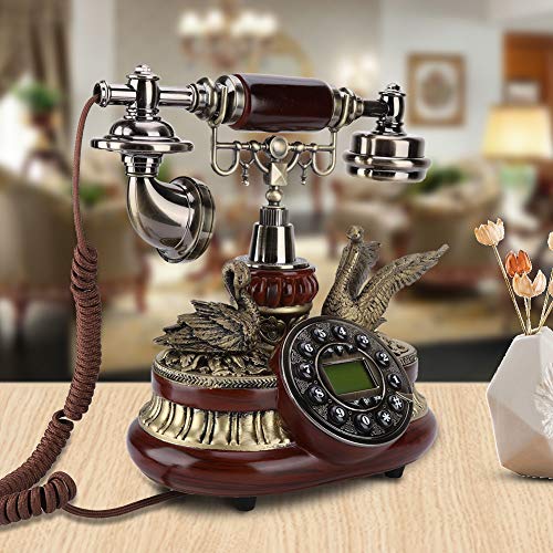 Venta Loca Teléfono Antiguo, teléfono Retro Vintage Dial Giratorio Teléfono Fijo Antiguo FSK/DTMF Office Home Auto IP