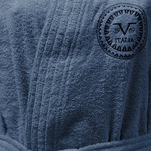 Versace 1969 Albornoz, tamaño M-L Mujer, Azul