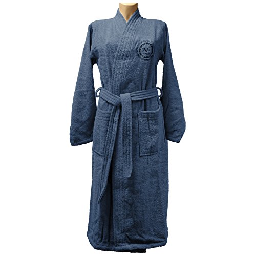Versace 1969 Albornoz, tamaño M-L Mujer, Azul
