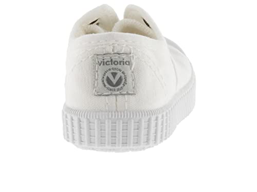 victoria Plano VICTORIA Tenis 1915 Inglesa Lona Tintada ALGODÓN TEÑIDO, ECOLÓGICO Y 30% Reciclado con ELÁSTICO Central SIN Cordones 106623-WOMEN para Mujer Blanco 37