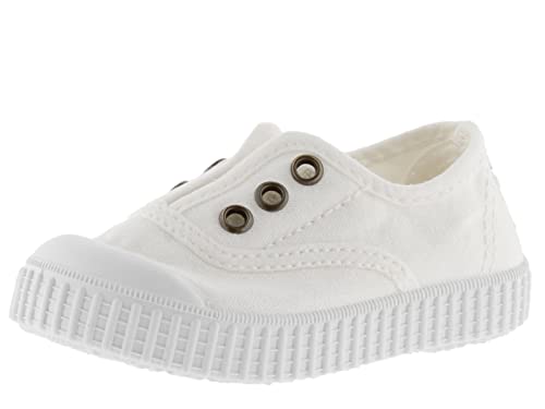 victoria Plano VICTORIA Tenis 1915 Inglesa Lona Tintada ALGODÓN TEÑIDO, ECOLÓGICO Y 30% Reciclado con ELÁSTICO Central SIN Cordones 106623-WOMEN para Mujer Blanco 37