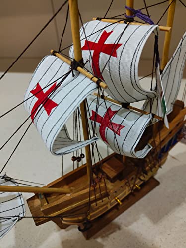 Vidal Regalos Figura Decorativa Barco Santa Maria Cristobal Colon Madera Adorno Maqueta Miniatura 33 cm