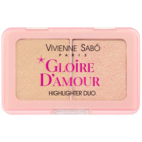 VIVIENNE SABÓ | Paleta Duo Iluminadora Champs-Élysées 02 | Tono Claro y Oscuro para Efecto Radiante | Oculta Signos de Fatiga |Cruelty Free (light pink)